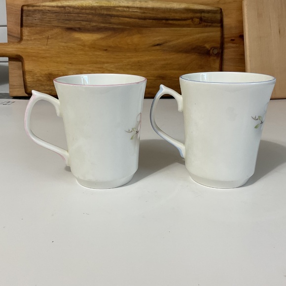 Set of 2 VTG Floral Fine Bone China Mug Jason Works Nanrich Pottery - Picture 4 of 8